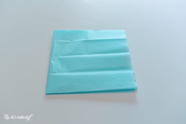 tissue paper folded to make jellyfish