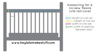 Baby chewing on the rails of his or her crib? Make these easy, no-sew fleece crib rail covers to protect the crib and your baby's teeth!