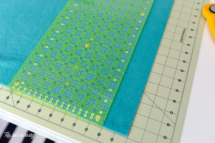 measuring fabric for no-sew crib rails