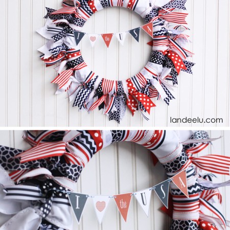patriotic ribbon wreath