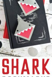 Make these happy little "shark mark" bookmarks! Great for celebrating Shark Week or for any time you're diving into a particularly delicious book.