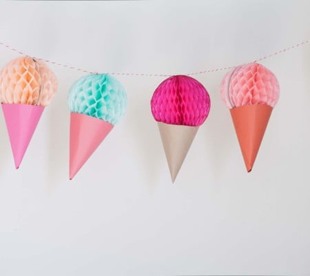 twin birthday party theme - double scoop