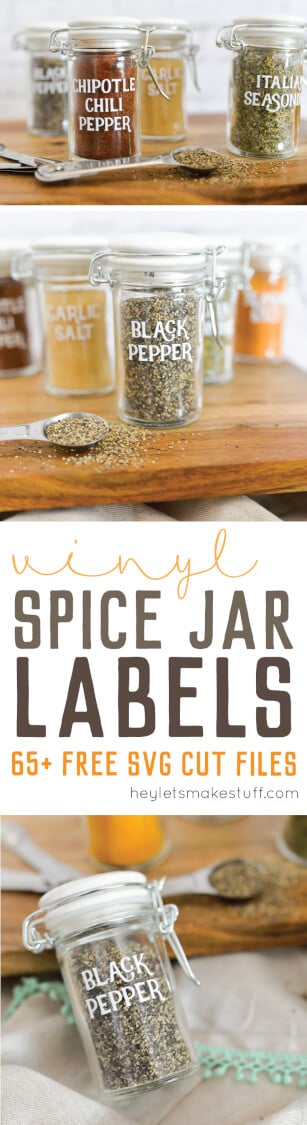 DIY Spice Jar Labels with your Cricut