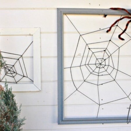 framed spiderweb craft