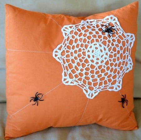 spiderweb pillow