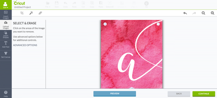 screenshot of banner using the Cricut Explore's Print Then Cut feature