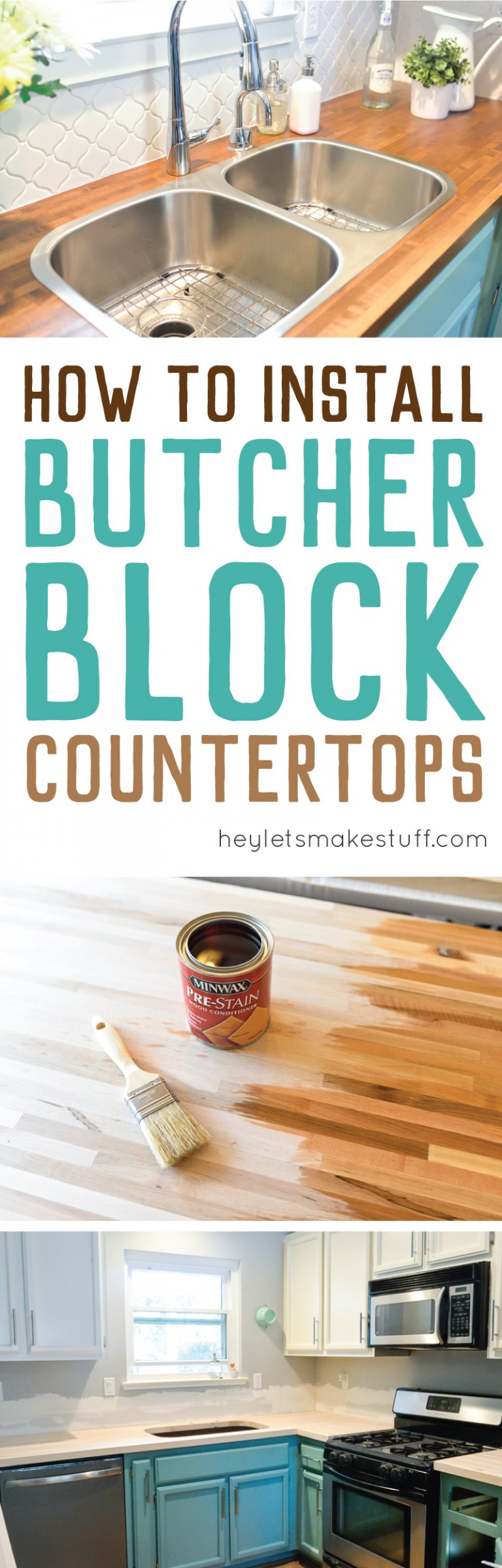 How To Install Butcher Block Countertops Hey Lets Make Stuff 