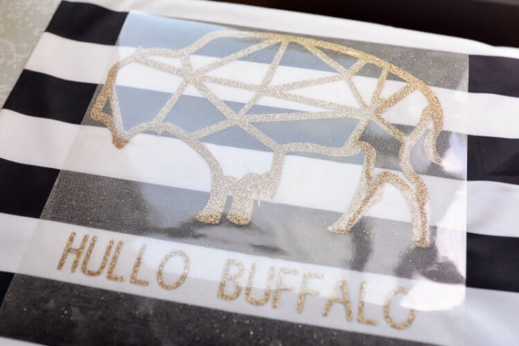 cut hullo buffalo SVG glitter vinyl cutout