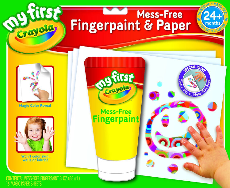 A Crayola fingerpaint set