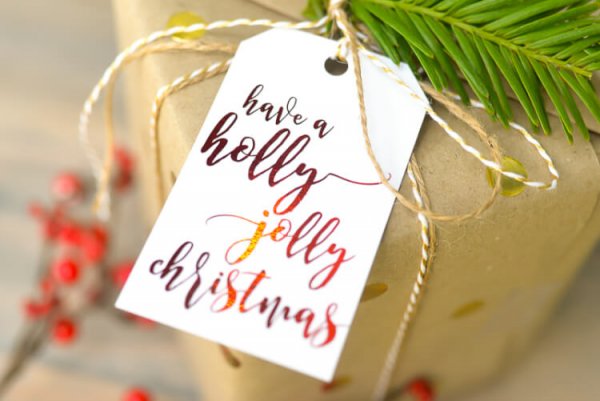 Foiled Christmas Carol Gift Tags - Hey, Let's Make Stuff