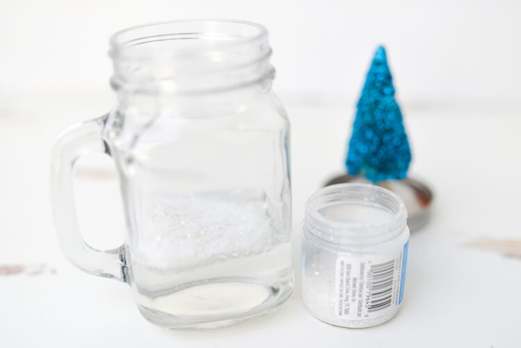 mason jar for glittery Mason Jar Snow Globe