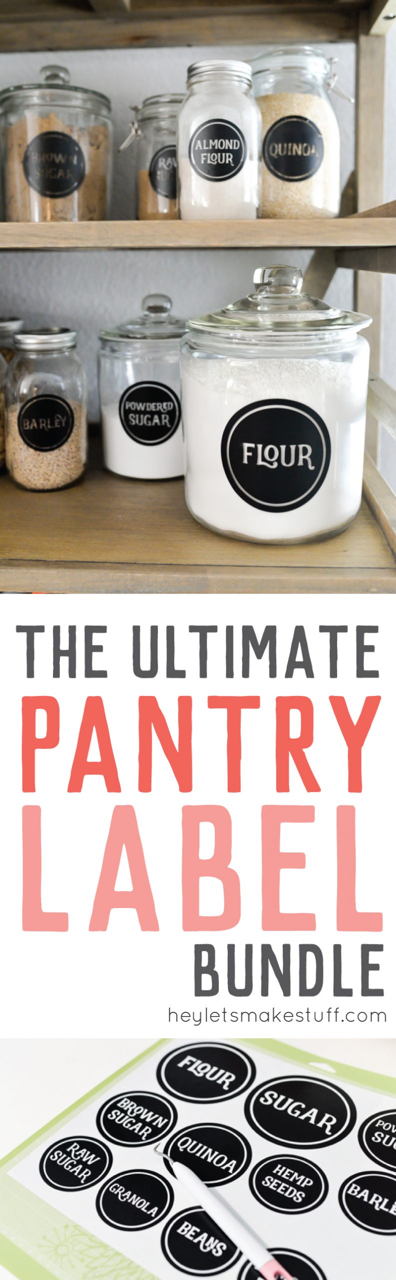 Download Vinyl Pantry Labels - Free SVG Labels! - Hey, Let's Make Stuff