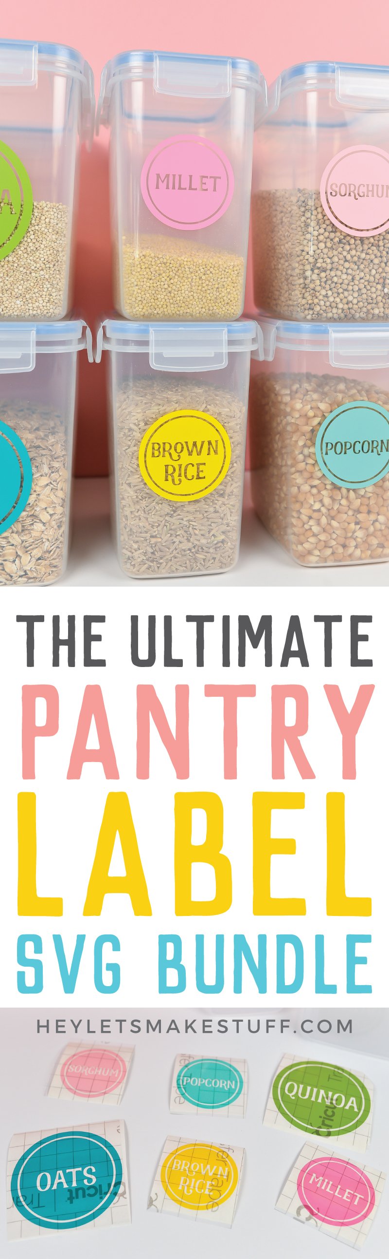 How To Make Pretty Pantry Labels With Cricut Vinyl - Small Stuff Counts