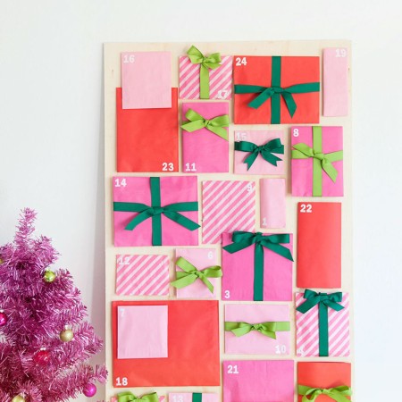 Tell Love and Party pink and red envelope advent calendar