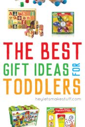 These toddler gifts are totally fun – and they're gender neutral toys, so they're great for everyone! Fun gift ideas for Christmas, birthdays, and holidays!
