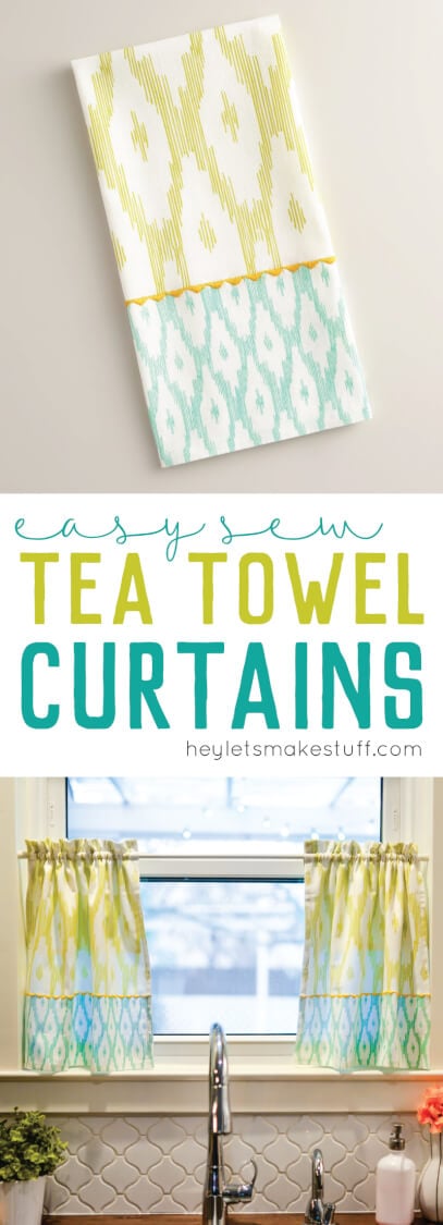 Kitchen Dish Towels Turned Kitchen Curtains