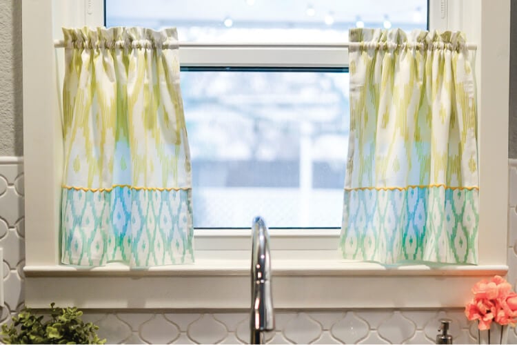 Kitchen Dish Towels Turned Kitchen Curtains