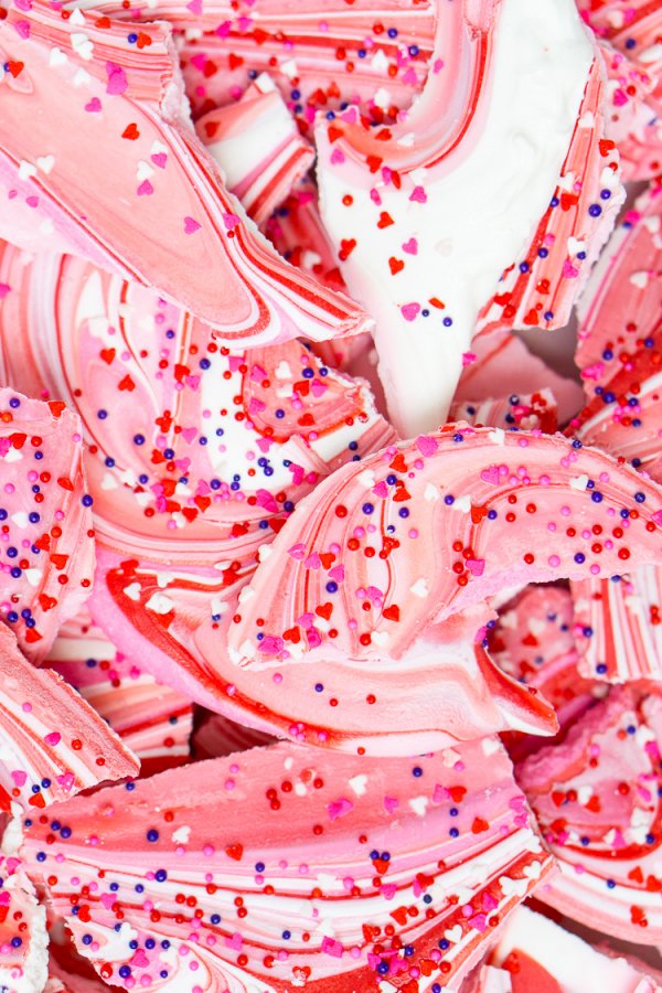Easy Swirled Valentines Day Candy Bark - Hey, Let's Make Stuff