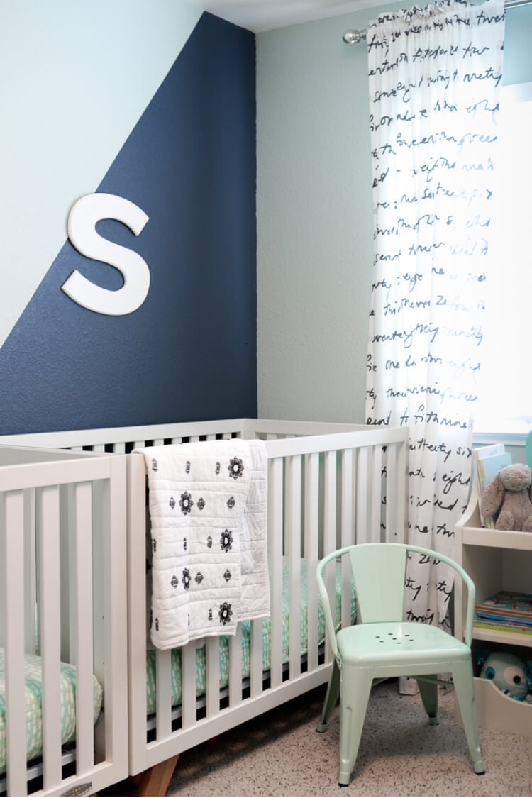 How To Paint A Geometric Wall In Your Nursery Hey Lets Make Stuff