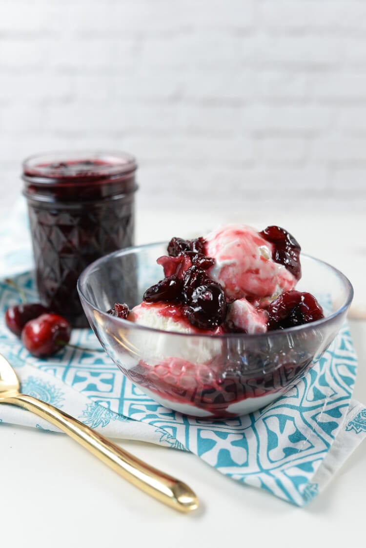 Cherry Bourbon Compote + Free Printable Gift Tag Hey, Let's Make Stuff