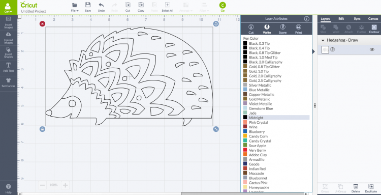 Draw using the Cricut Explore 