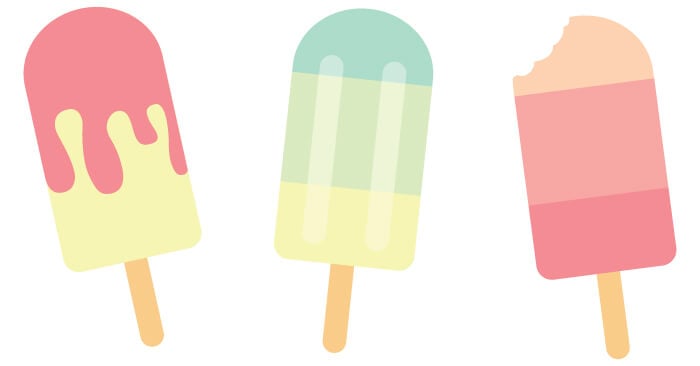 Images of colorful popsicles