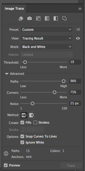 Image of a mode in Illustrator