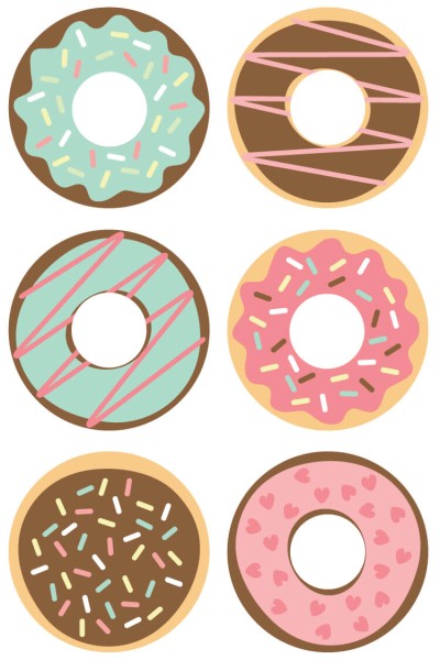 Celebrate National Donut Day (or any day!) with these free donut SVG / DXF cut files and PNG clip art! Nine yummy designs for all of your projects.