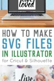 Learn the basics for creating a simple SVG cut file in Illustrator that can then be cut using a Cricut Explore or Silhouette Cameo.