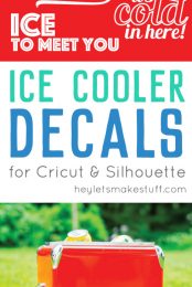 Deck out your cooler with one of these free cut files for the Cricut or Silhouette! These ice cooler decals are a fun way to make your cooler, well, cooler!