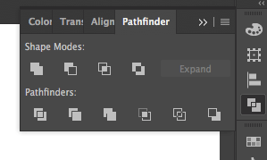 Pathfinder Tool in Adobe Illustrator to create a simple SVG cut file in Illustrator that can then be cut using a Cricut Explore or Silhouette Cameo.