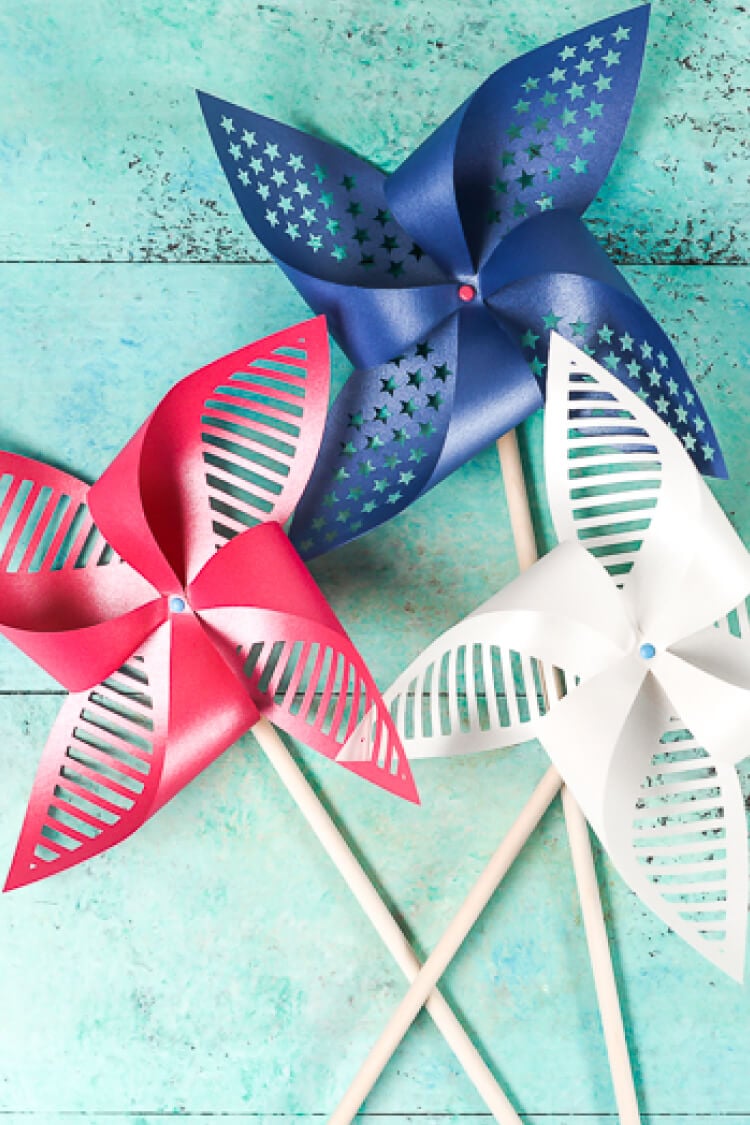 4th of July Patriotic Pinwheels for Cricut & Silhouette - Hey