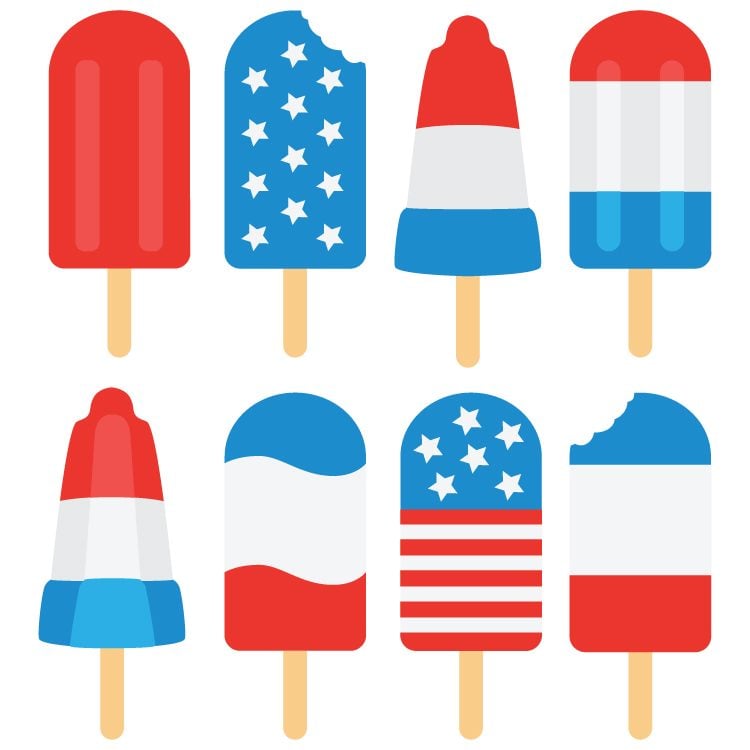 4th Of July Popsicle Cut Files Clip Art Freebie Friday