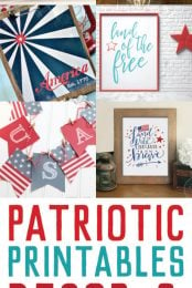 Celebrate the 4th of July with these free patriotic printables! Get more than 20 red, white, and blue printables from your favorite bloggers!