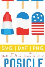 Get ready for Independence Day with free 4th of July popsicle SVG / DXF cut files and PNG clip art! Eight delicious designs for all of your patriotic projects.