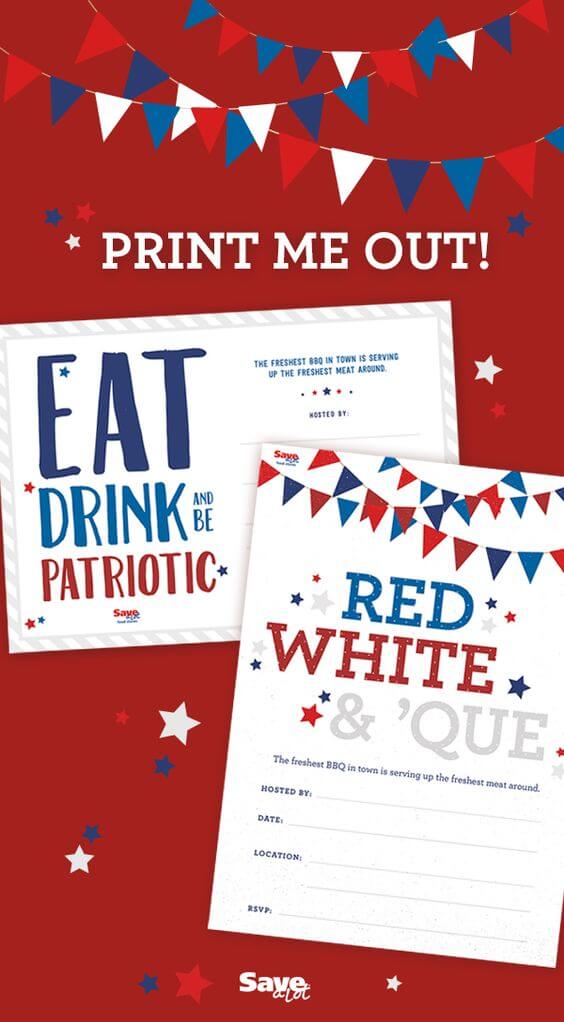 Advertising to print out patriotic invitations 