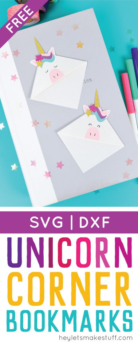 unicorn bookmarks a free download for the cricut or silhouette