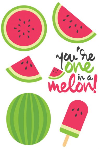 Celebrate summer with free watermelon SVG / DXF cut files and PNG clip art! Nine yummy designs for all of your summer projects.