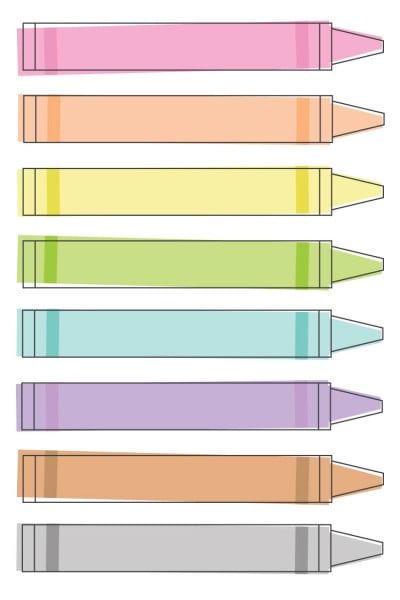 Clip art of crayons