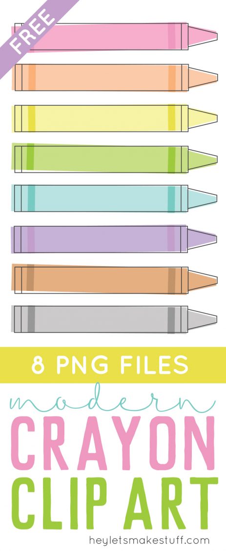 Clip art of crayons and advertising for 8 free PNG files modern crayon clip are from HEYLETMAKESTUFF.COM