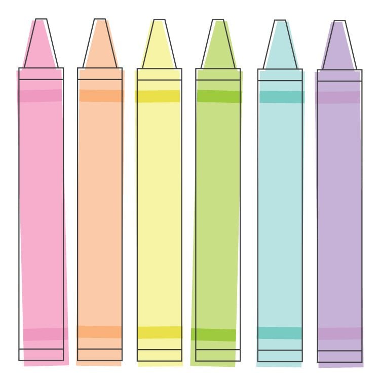 Clip art of crayons
