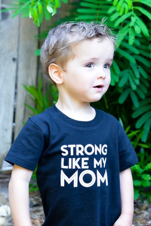 Strong Like My Mom T-Shirt Decal - Hey, Let's Make Stuff