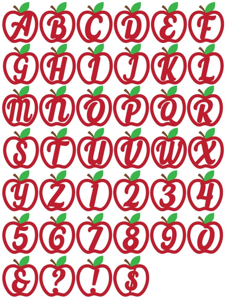 Image of an Apple Alphabet