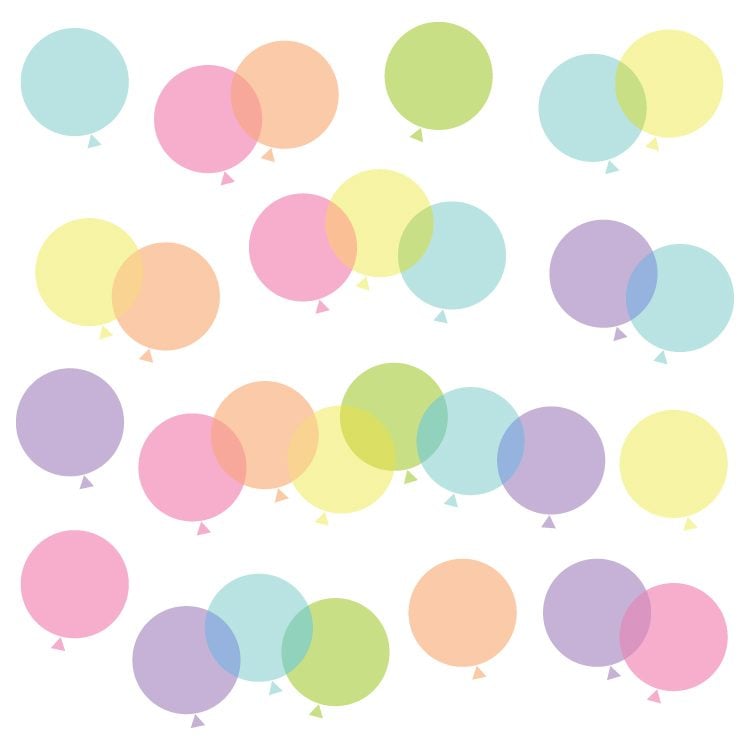 Balloon Clip Art SQUARE 750 x 750 750x750