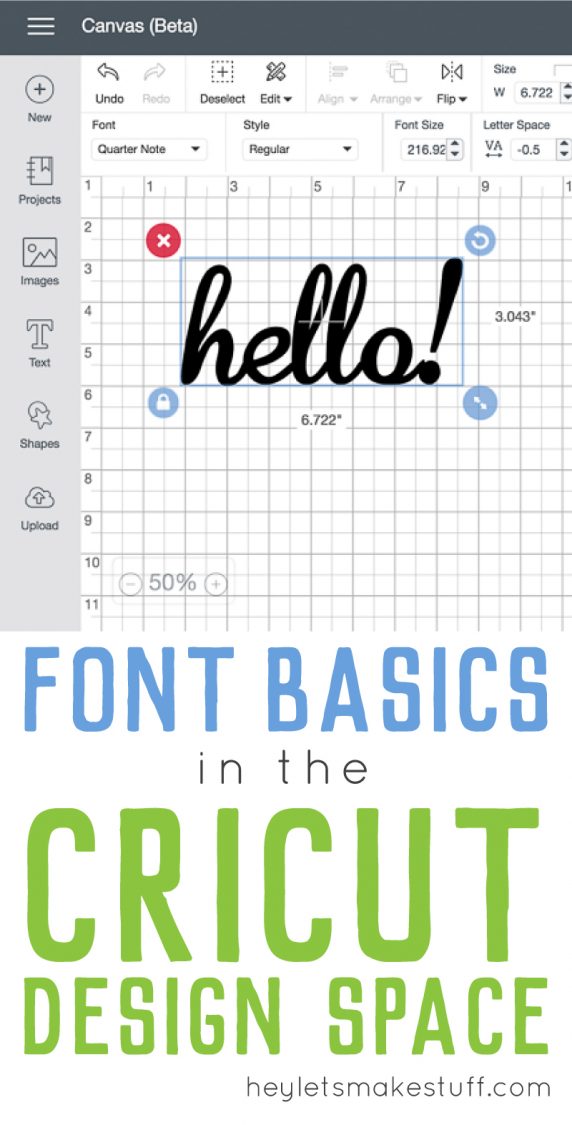 Download Font Basics in the Cricut Design Space - Hey, Let's Make Stuff