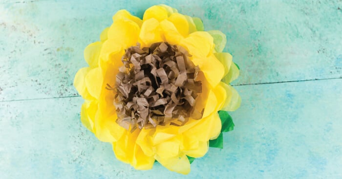 How to Make Tissue Paper Sunflowers - Hey, Let's Make Stuff