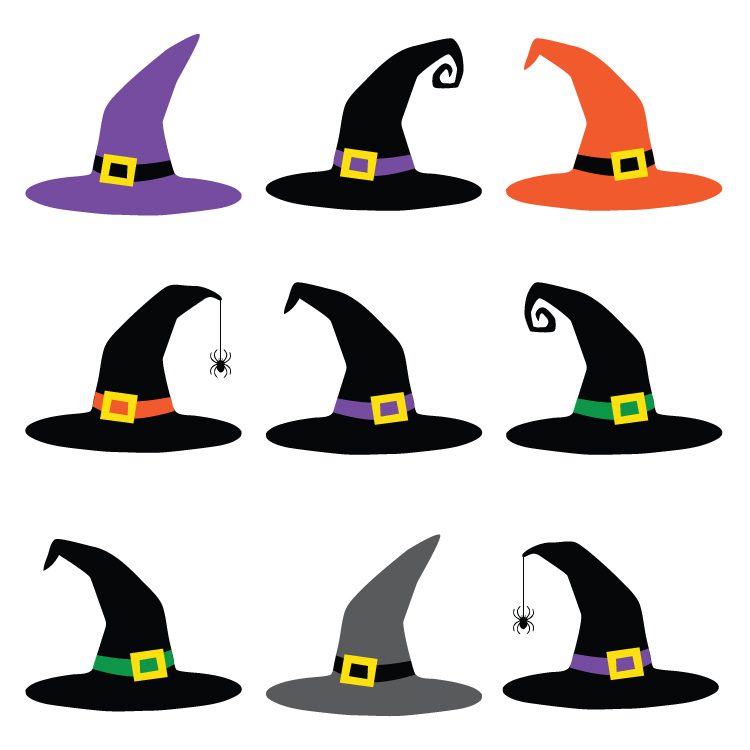 Download Witch Hat Cut Files + Clip Art - Hey, Let's Make Stuff