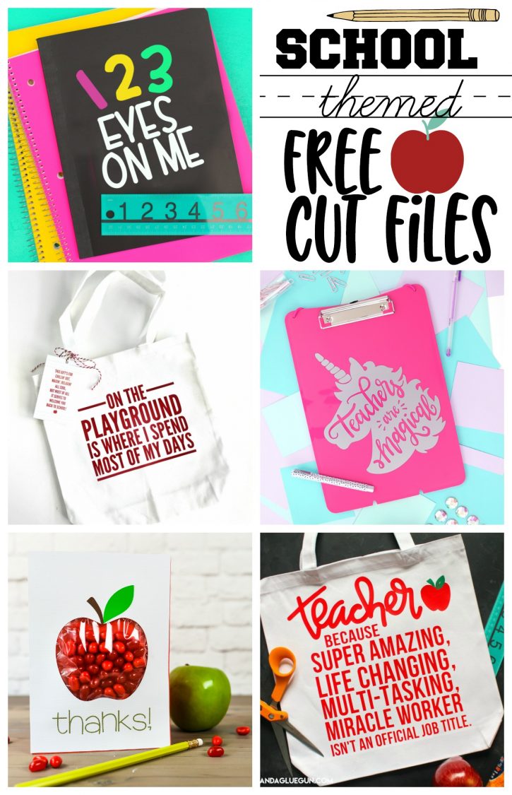 Free Back to School Cut Files