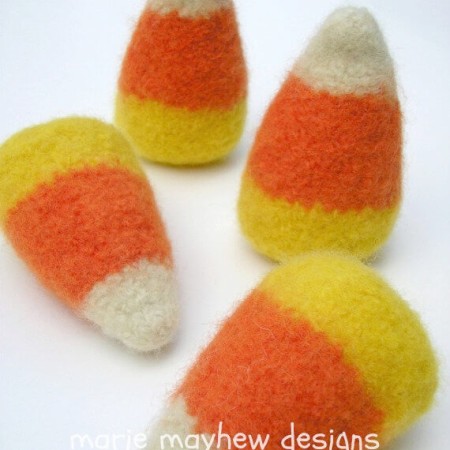 Knitted Candy Corn Pattern - Marie Mahew Designs