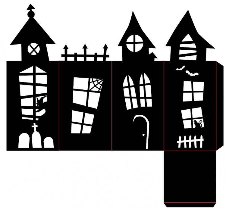 Download Halloween Haunted House Lantern - Hey, Let's Make Stuff